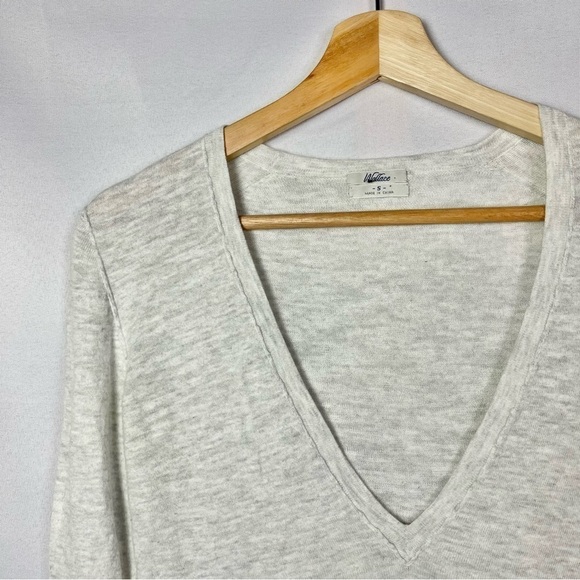 Madewell Wallace Light Gray V-Neck Pullover Sweater S - Picture 3 of 3